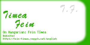 timea fein business card