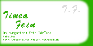 timea fein business card